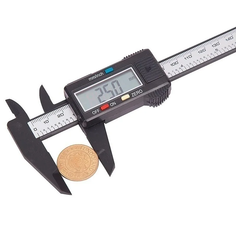 

Dirtygal 150mm/6inch LCD Digital Electronic Carbon Fiber Vernier Caliper Gauge Micrometer