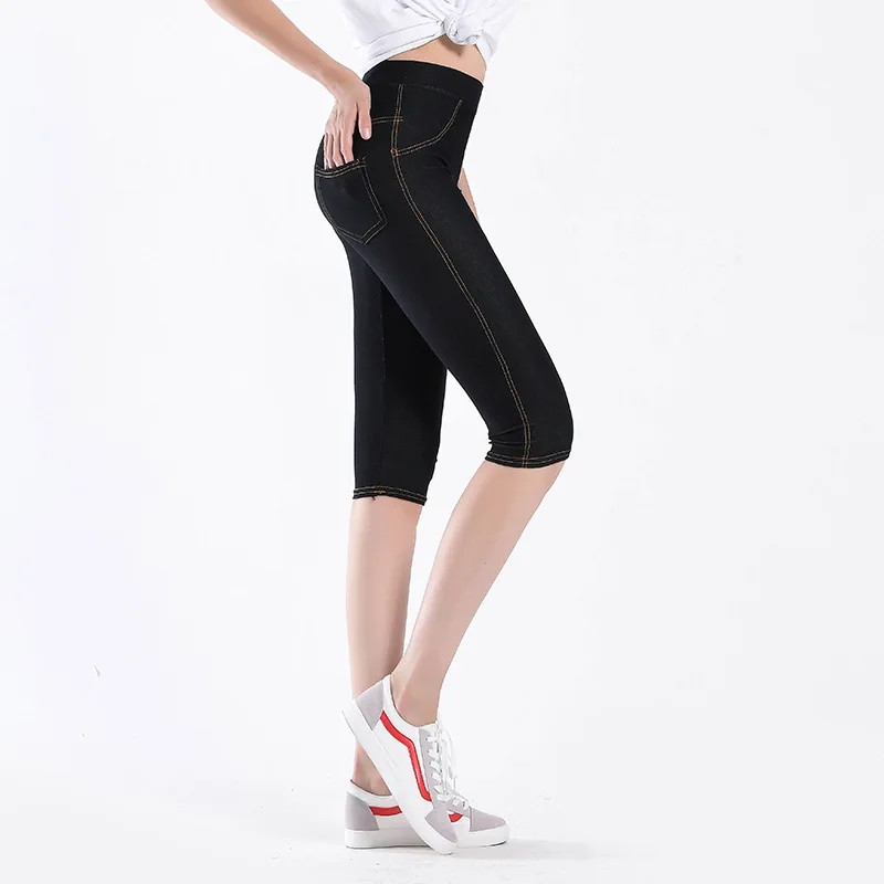 Good Quality Extra Large Size Women Capris Pants Super Stretch Thin Summer Female High Elastic Pants Calf length Jeggings D62 Good Quality Extra Large Size Women Capris Pants Super Stretch Thin Summer Female High Elastic Pants Calf length Jeggings D62