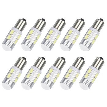 

10Pcs BA9S T4W H6W 5630 10SMD LED Auto Backup Reverse interior Lights Turn Corner Bulb Side Lamp White 12V DC Car Styling