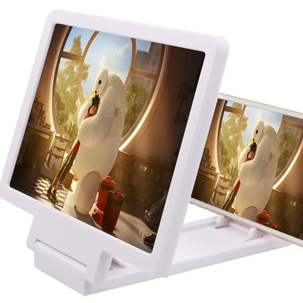 Складывающийся увеличенный 3D мобильный увеличитель для экрана телефона HD видео усилитель со складным держателем стойка с лупой увеличительное стекло