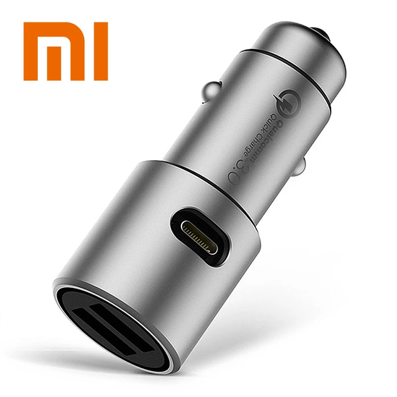 Оригинальное автомобильное зарядное устройство Xiaomi QC3.0 для аккумуляторов 5 В/3 А