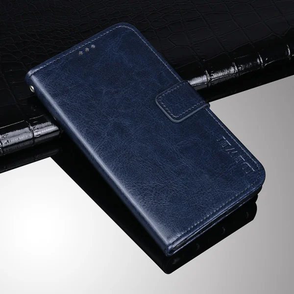 Для lenovo Z5s Чехол-книжка с функцией кошелька Бизнес из искусственной кожи чехол для телефона для lenovo Z5s женские босоножки с закрытой пяткой Капа аксессуары - Цвет: Темно-синий