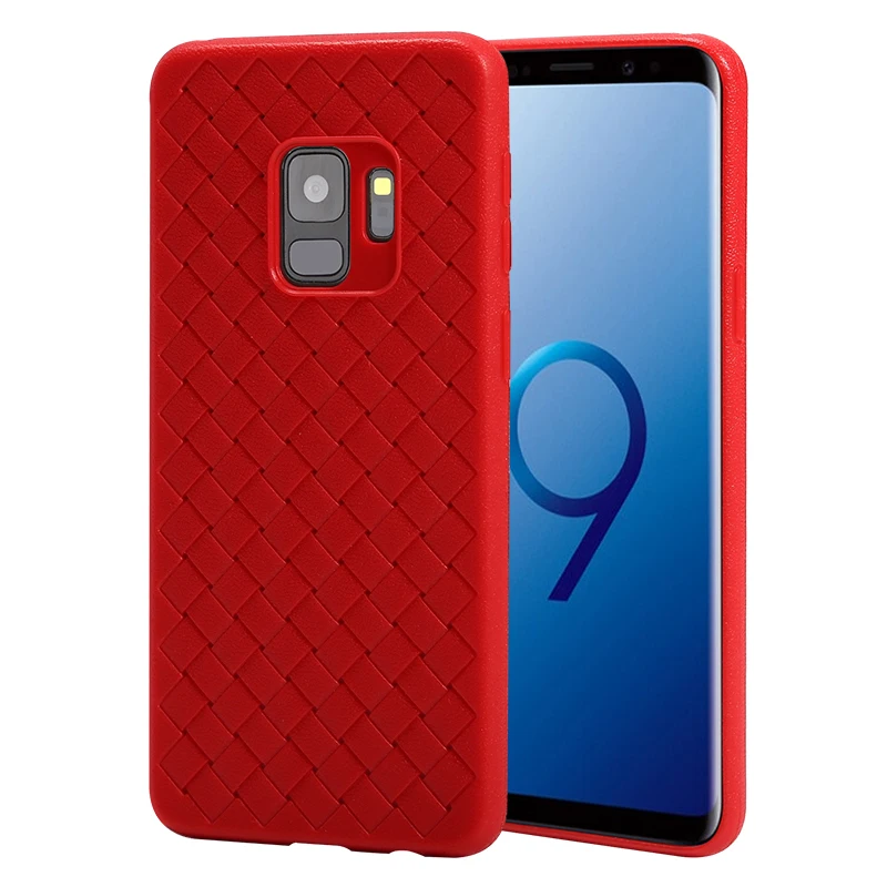 

Fashion Grid Weave Soft TPU Silicon Case For Samsung Galaxy S8 S9 S10 Plus Lite Note9 S8Plus S9plus Luxury Cell Phone Back Cover