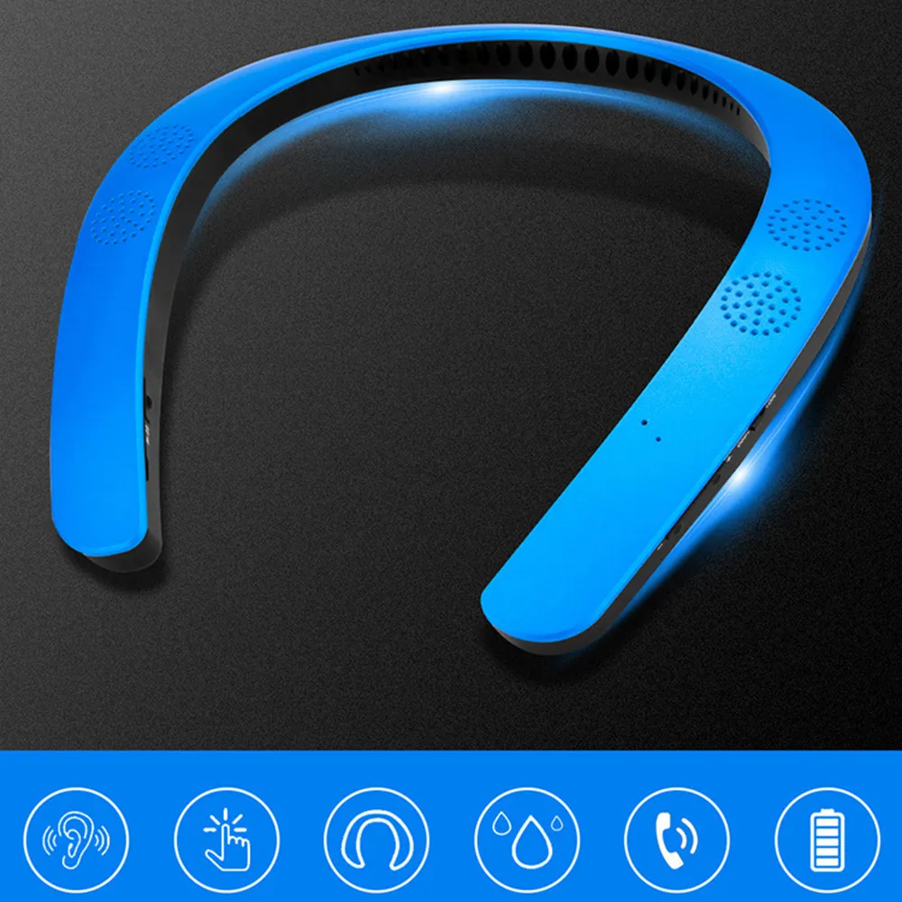 Bluetooth 5 0 беспроводной шейный динамик FM AUX SD USB стерео для смартфонов мини