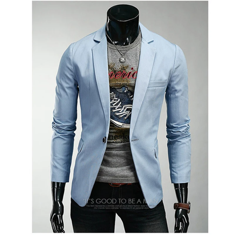 8 color 2017 new brand clothing linen jacket mens personality Popular single-button men's suit Slim casual men's suit jacket 3XL