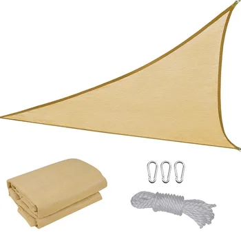 

Sun Shade Sail Protection Canopy Garden Patio Pool Shade Sail Camping Picnic Tent Awning W/1800D Outdoor Wind Rope