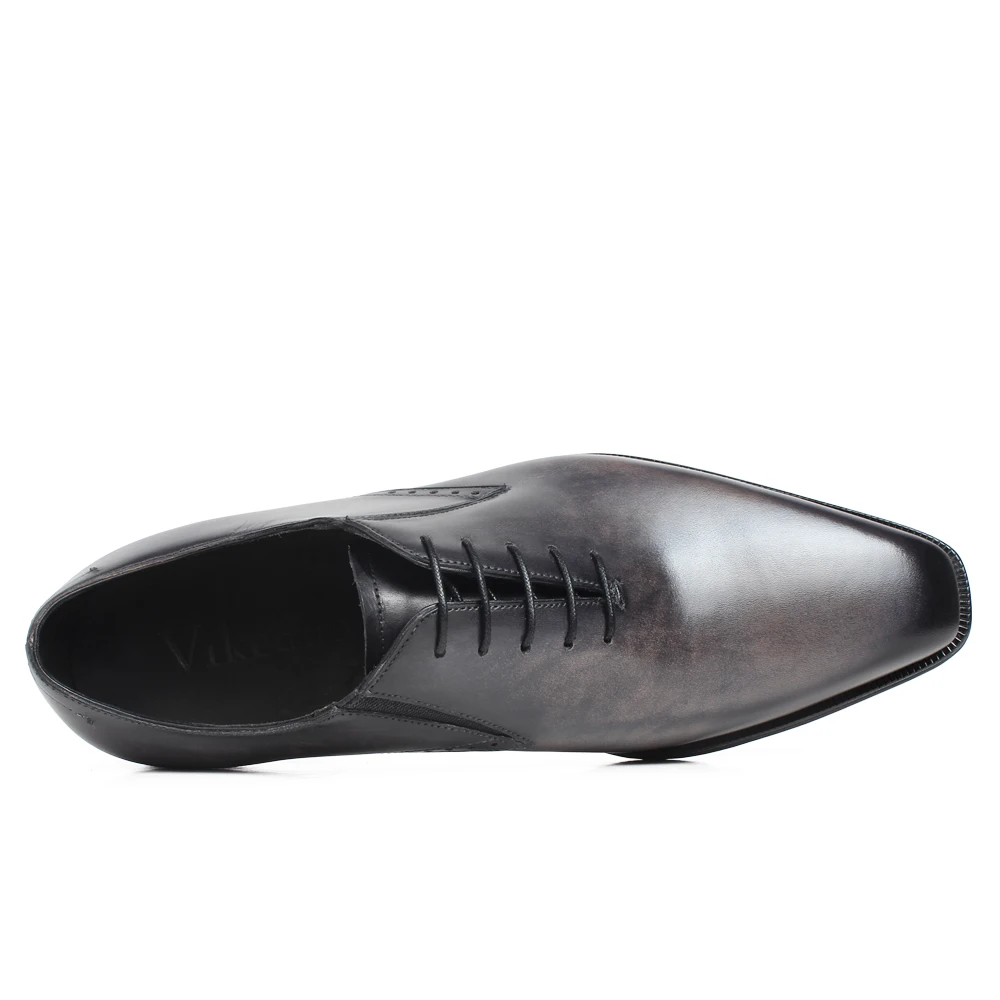 Gray Vestido Custom De Homens Dos Handmade Vikeduo Genuíno Preto Made Black Vaca Para Cinza Escritório Couro Oxford Casamento Blake Pátina Sapatos qxRavO