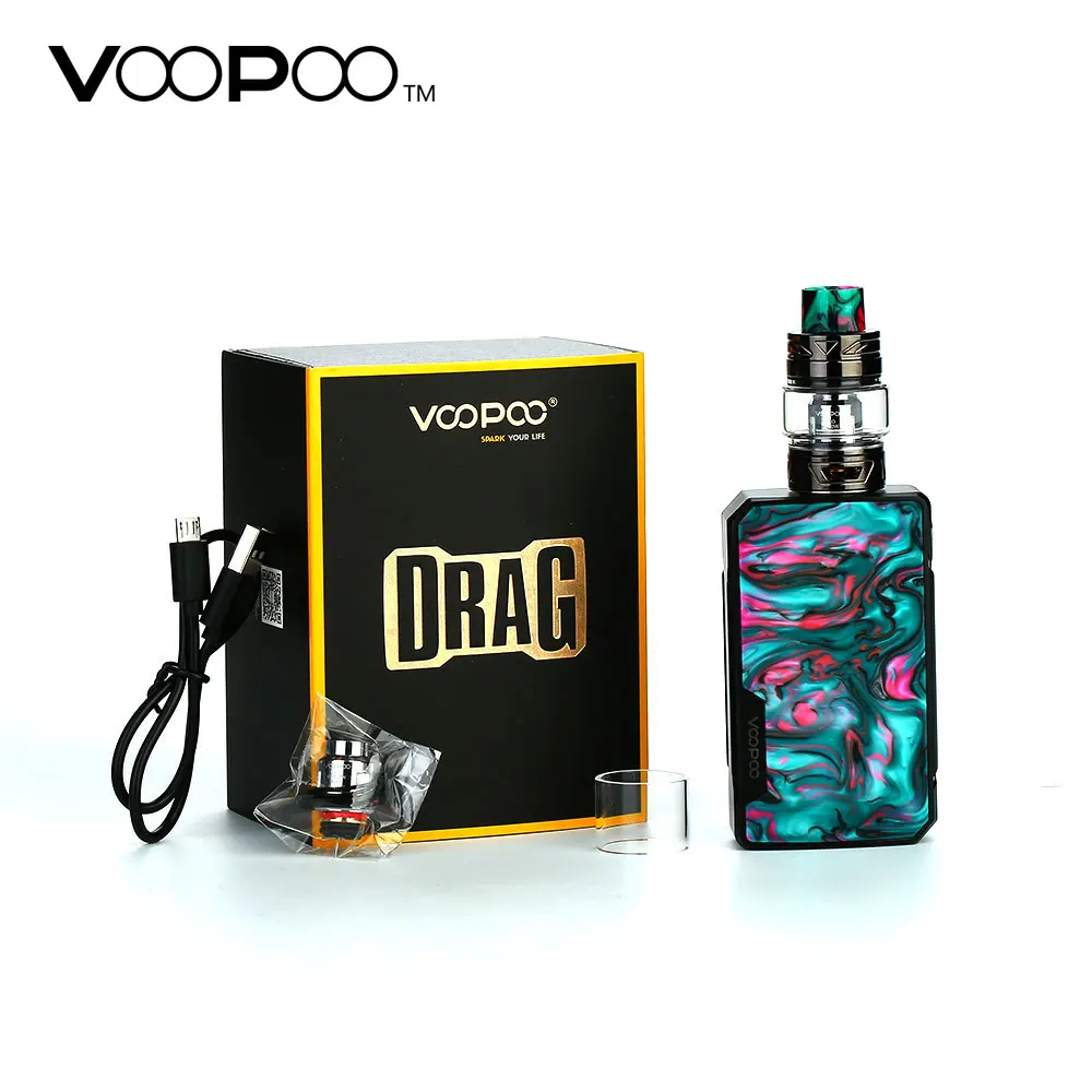 

original 4400mAh VOOPOO Drag Mini 117W TC Kit with VOOPOO Drag Mini MOD & UFORCE T2 Tank 5ml/ 2ml Upgraded firmware E-cig Kit