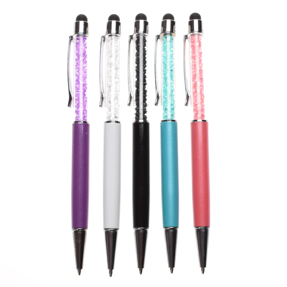 Bunte Kristall Stift Diamant Kugelschreiber Kapazitat Diamant Touch Bleistift Fur Handy Buro Material Schule Liefert Crystal Pen Diamond Ballpoint Penballpoint Pen Aliexpress
