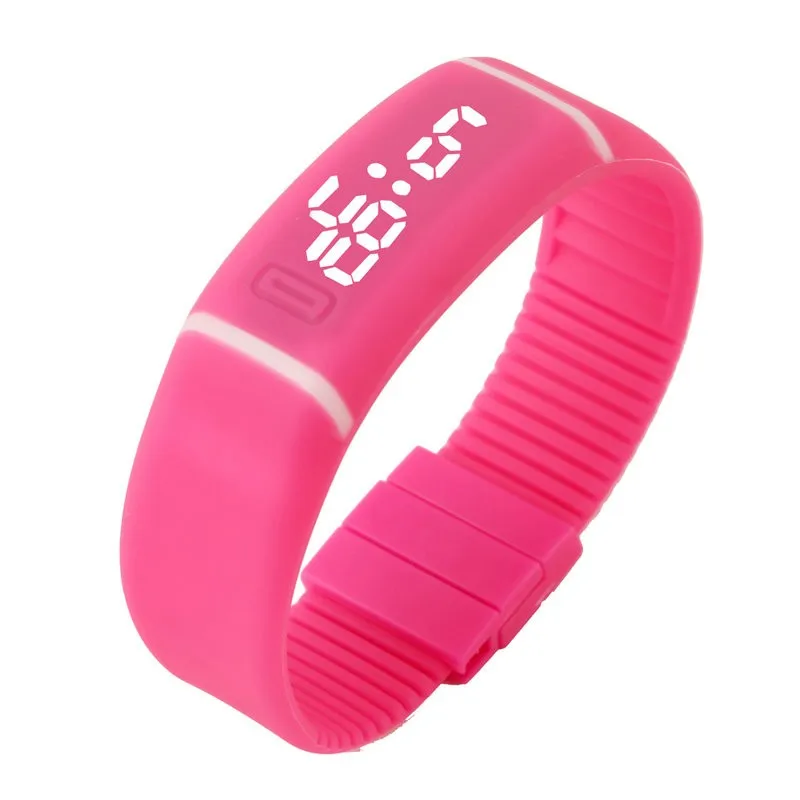 

HOT Men's Silicone LED Watch Women's Date Bracelet Digital Sports Wristwatch Colorful Watches for School Kids Wristband Relojes