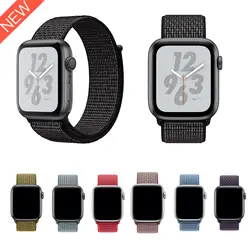 2018 Nike Спортивная петля ремешок для Apple Watch Series 4 44 мм 40 мм новые лямка из нейлоновой ткани полосы для Apple Watch 42 мм 38 мм серии 3 2 1