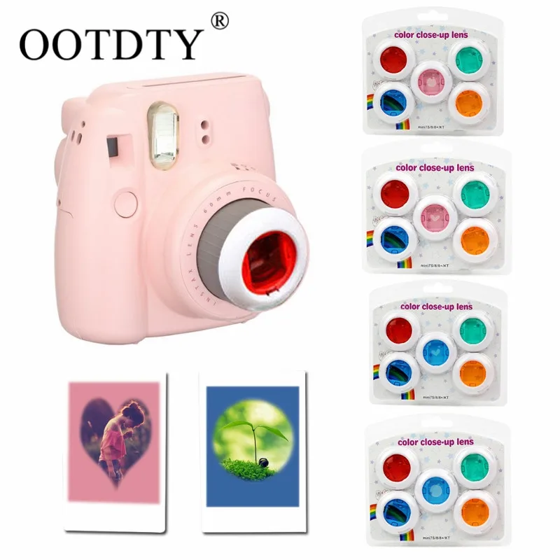 Close-Up Lens Self-Portrait Mirror + 6 In 1 Colorful Filter Magic Lens Set For Fujifilm Instax Mini 8 7S Film Camera Accessories Close-Up Lens Self-Portrait Mirror + 6 In 1 Colorful Filter Magic Lens Set For Fujifilm Instax Mini 8 7S Film Camera Accessories