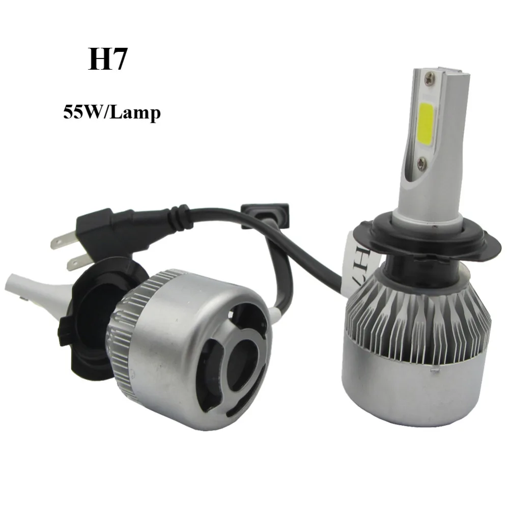 COB Автомобильные фары H7 LED H4 Hi/Lo H1 H3 H11 H13 9004 9005 9007 Автомобильная передняя лампа 6000K
