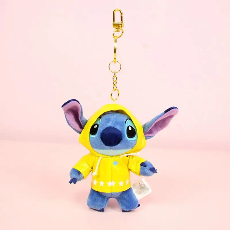 

1pc Creative cute Cartoon Rainwear Style Stitch plush pendant soft stuffed plush toys for kids gifts