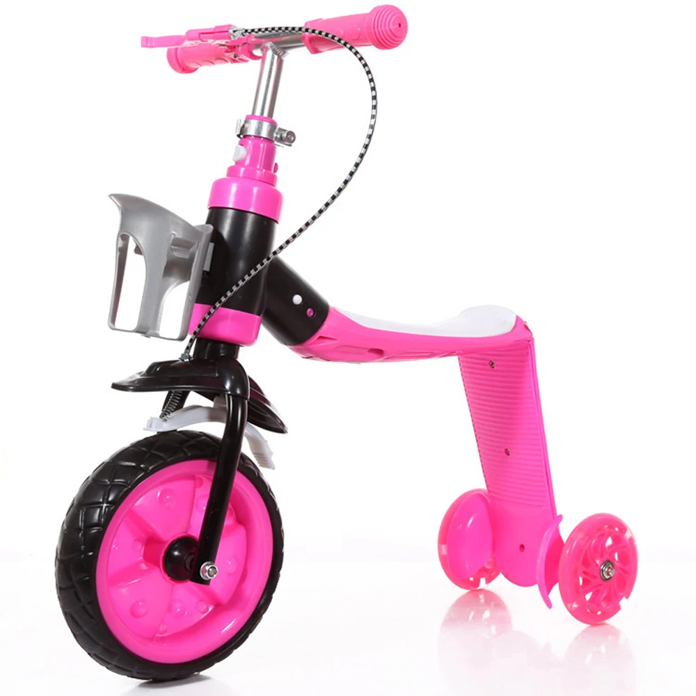 2 In 1 Children Skateboard Scooter Baby Walker with Wheels Multi-function Child Kids Ride on Toys Car 3 Balance Bike | Спорт и