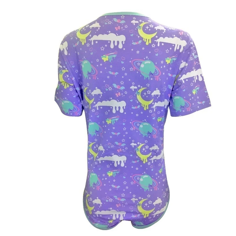 ABDL Onesie подгузник Lover с застежкой в промежности Комбинезоны для детей и взрослых пижамы взрослых Размер соска папа девочка одежда