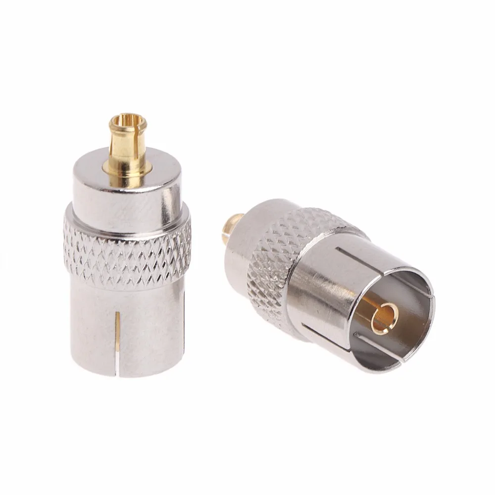 

10Pcs/Lot IEC DVB-T TV PAL Female Jack to MCX Male Plug Adapter RF Coaxial Connector