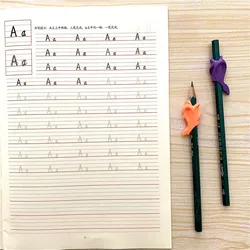 Cópia de alfabeto para crianças com 26 páginas/livro, 26 letras em inglês, exercício, jardim de infância, bebê, pré escola para escrever o texto