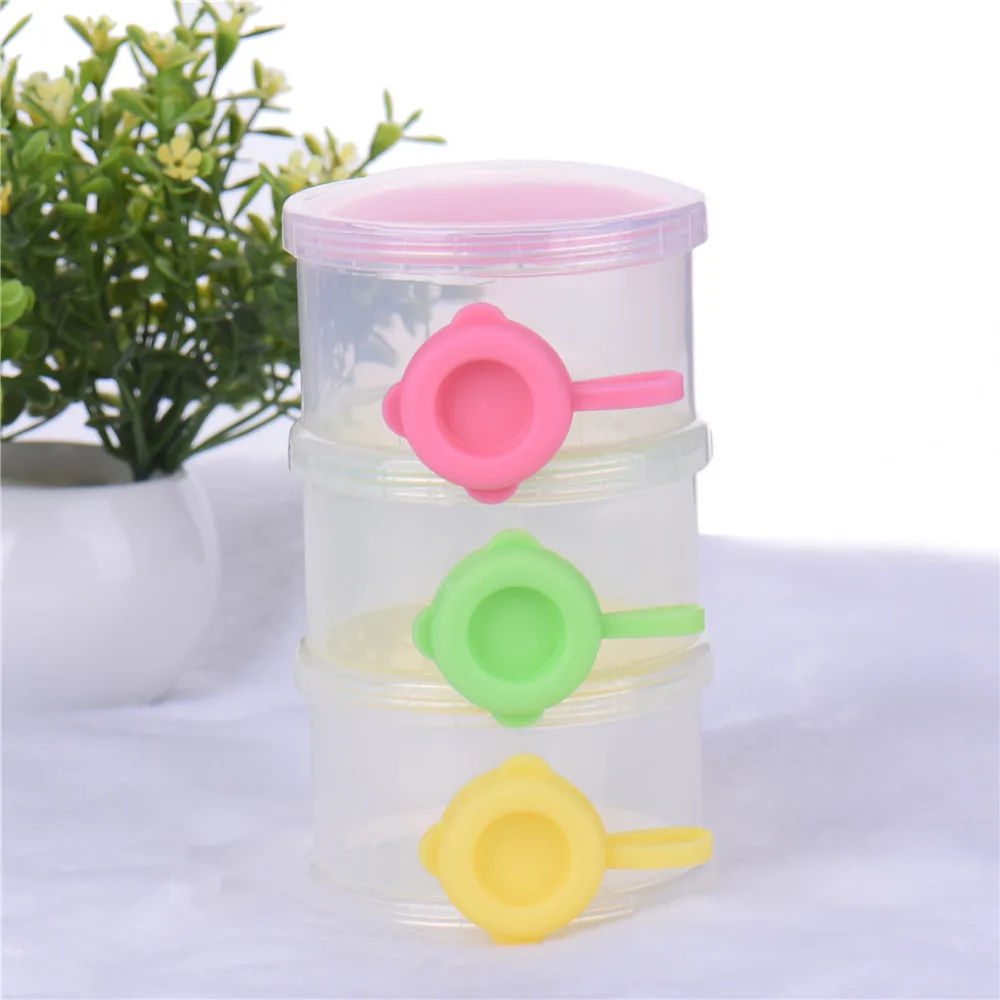 3 layer Frog Style Portable Baby Food Storage Box Essential Cereal Cartoon Milk Powder Boxes Toddle Kids Formula Milk Container - Цвет: Formula Milk Storage