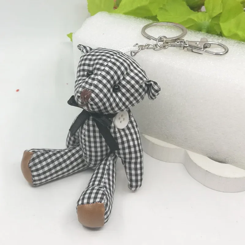 11cm cloth small-grid joint bear 2