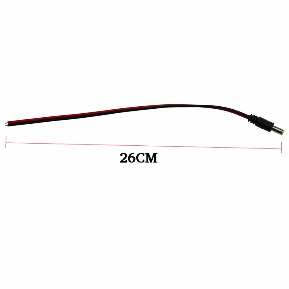 Удлинитель для кабеля постоянного тока 5 5*2 1 мм 26 см|connecting wires|for led stripsextension cable wire |