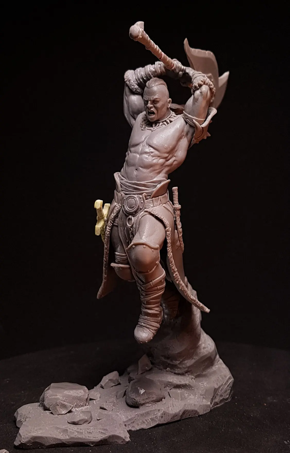 

1/24 Resin Figure Model Kits solrak/the savage barbarian fury Unassambled Unpainted