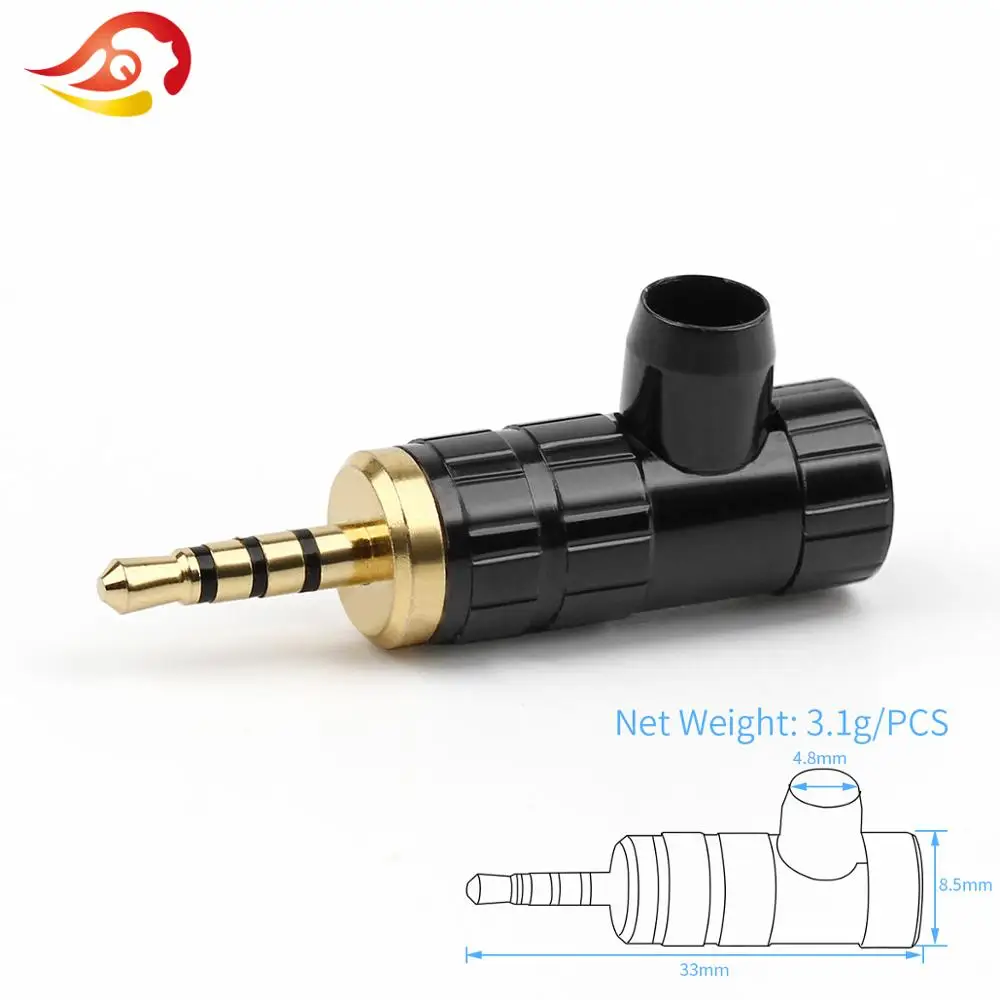 QYFANG 2.5mm Stereo 4 Poles Audio Jack Earphone Male Plug Adapter Pin For NW-WM1Z/A Player HiFi Headphone Solder Wire Connector