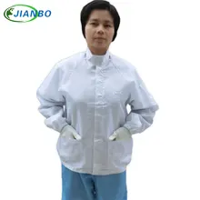 Антистатическая одежда пищевая Электроника Фабричный комбинезон рабочая куртка с длинными рукавами синий белый