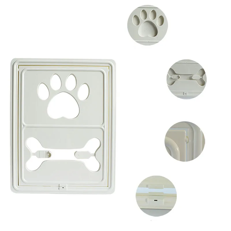 Lockable Magnet Control Pet Dog Cat Door for Screen Window Security Flap Gates Pet Tunnel Dog Fence Free Access Door for Home14