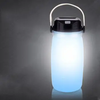 

Outdoor Portable Cup Leakproof Creative Sports Kettle Solar Charging Camping Lamp Mountaineering Luminous Cup