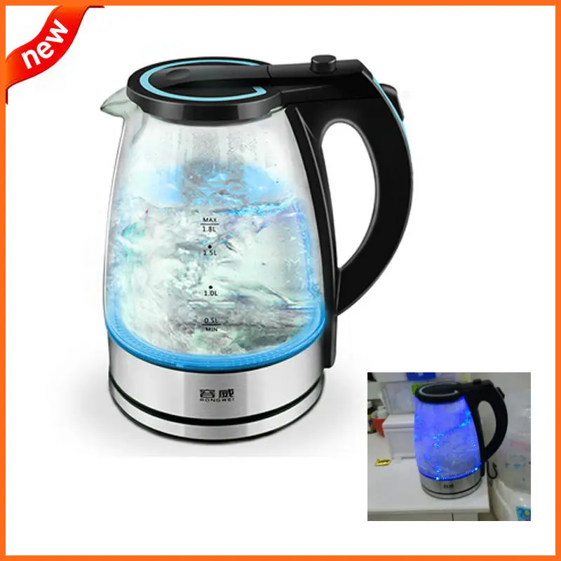 Amazing Led Kettle Blue Light Glass Electric Kettle Automatic Electric
