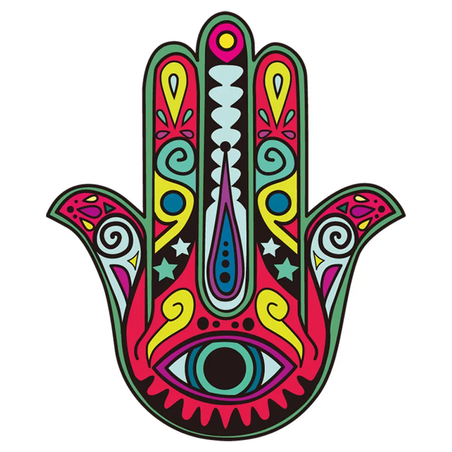 Hamsa Hand Fish Eye виниловая Автомобильная наклейка индийский Будда, йога Фатима Ом Мандала художественная наклейка для автомобиля ноутбука Diy Водонепроницаемая Авто Наклейка s