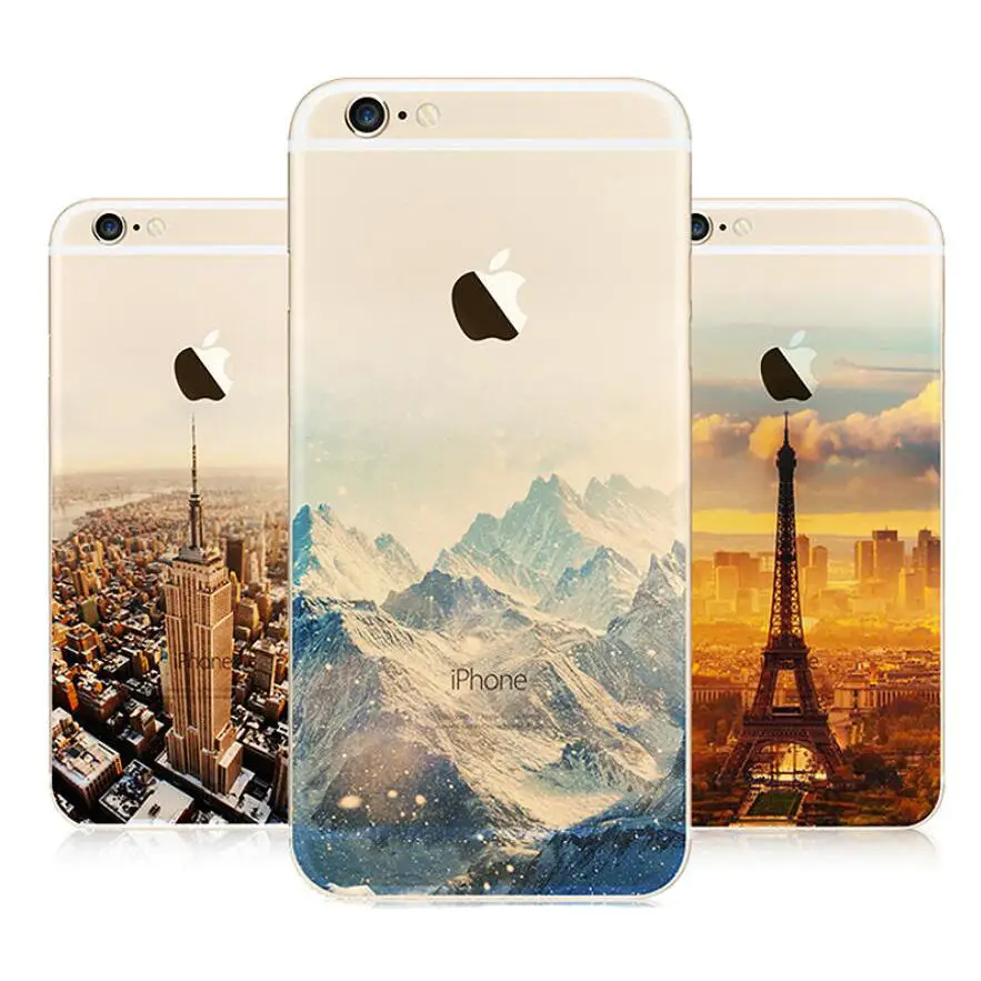 Clearance Painting Ferris wheel Soft TPU Phone Case For iPhone 8 7 6S 6 plus 5 5S SE Back Cover Cases Coque Shell |