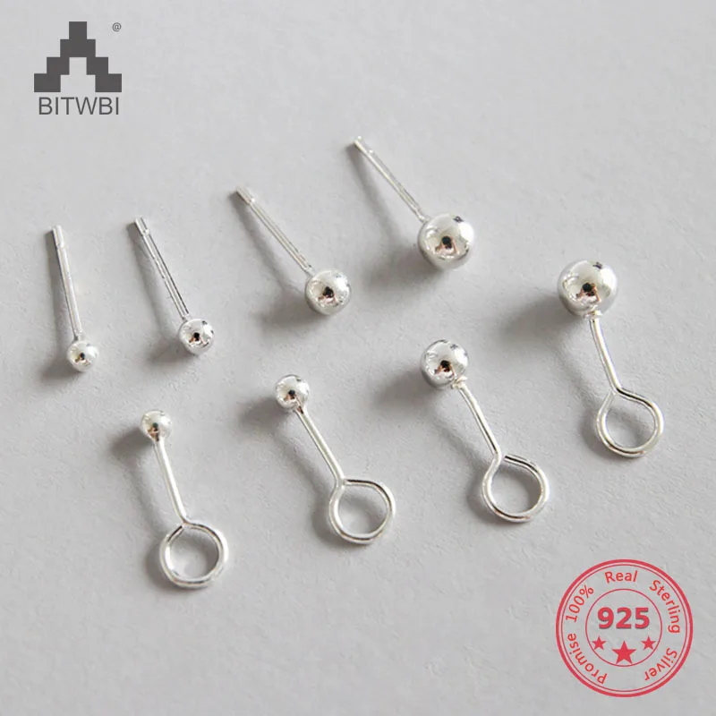 

Elegant Silver Earrings For Women Trendy Wedding Jewelry 925 Sterling Silver Beads Female Earrings Gift