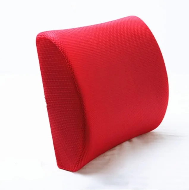 Red High Resilient Memory Foam Seat Back Lumbar Cushion Support Red High Resilient Memory Foam Seat Back Lumbar Cushion Support Pillow Car Office Chair