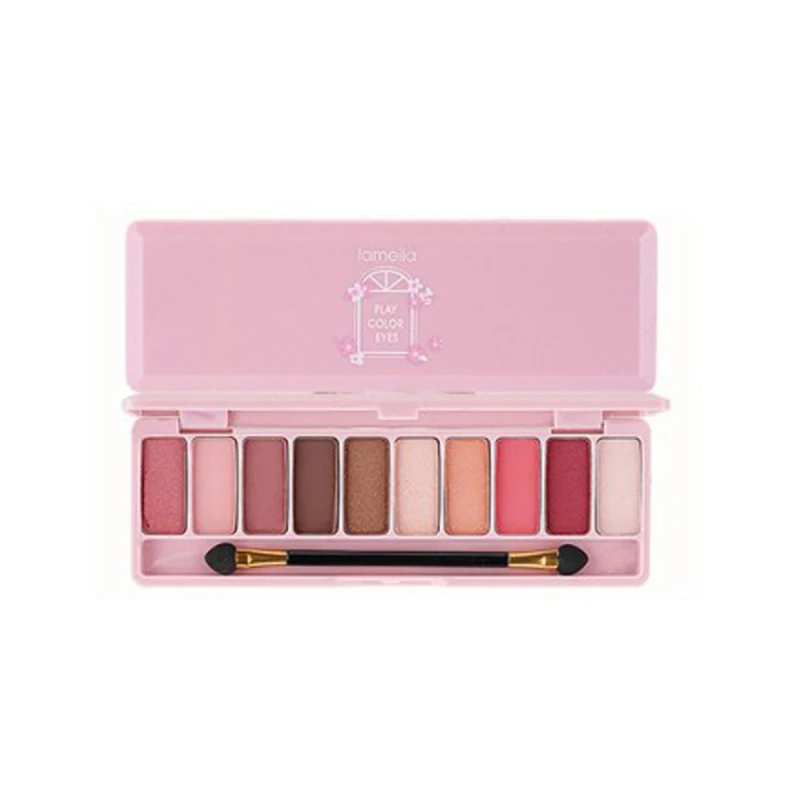 

Lameila 10 Color Eye Shadow Palette Cherry Eye Shadow Disk EyeShadow Set palette eyeshadow Pear Lescent Matte Long-lasting TSLM1