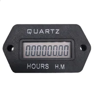 Digital Hour Meter,LCD Accumulate Timer,6-36V DC/AC  Hour Meter resettable Counter 999999.59H Snap in ,for Vehicle  Boat Truck 1