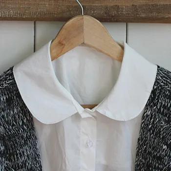 

Hot Women Shirt Fake Collar Cotton Detachable Lapel Blouse Top False Collars Sweater Neckwear Ladies Clothes Accessories MSK66