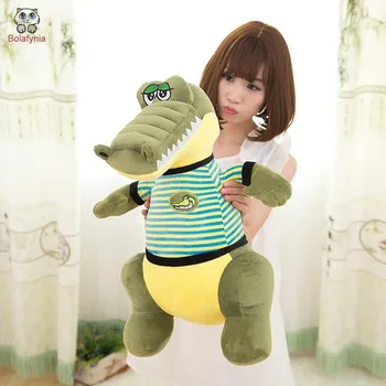 

BOLAFYNIA Large plush toys cartoon sitting board crocodile plush toy Stuffed toys birthday and Christmas gifts