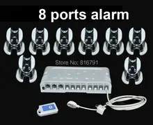 8 Channel Multiport Cell Mobile phone security display alarm system with secure holder stand for Exhibition retail stores
