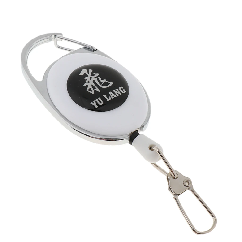 Perfeclan Outdoor Retractable Key Chain Badge Holder Ring Clip 17 inch Nylon Line Keychain Hiking Anti Lost Waist Belt Hook 