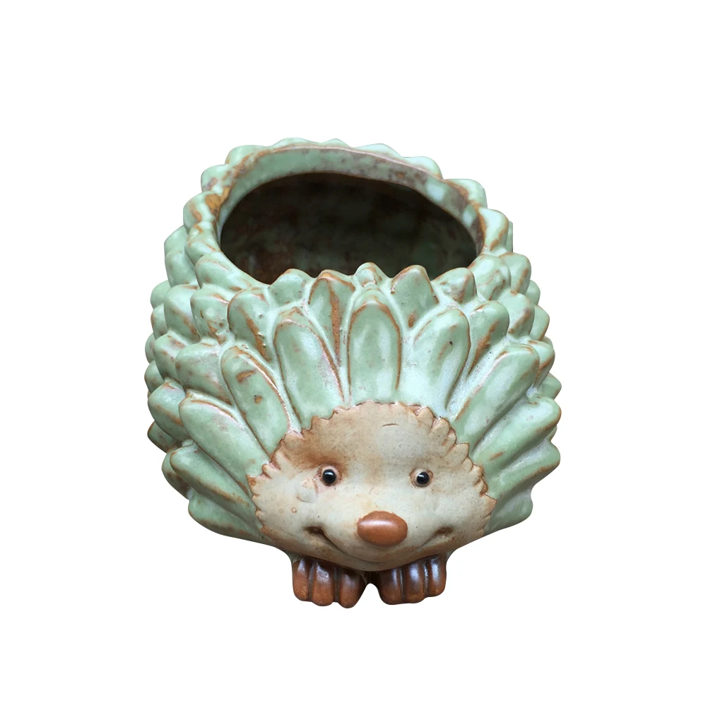 WINOMO Animal Shaped Cartoon Flower Pot Cute Hedgehog Vase