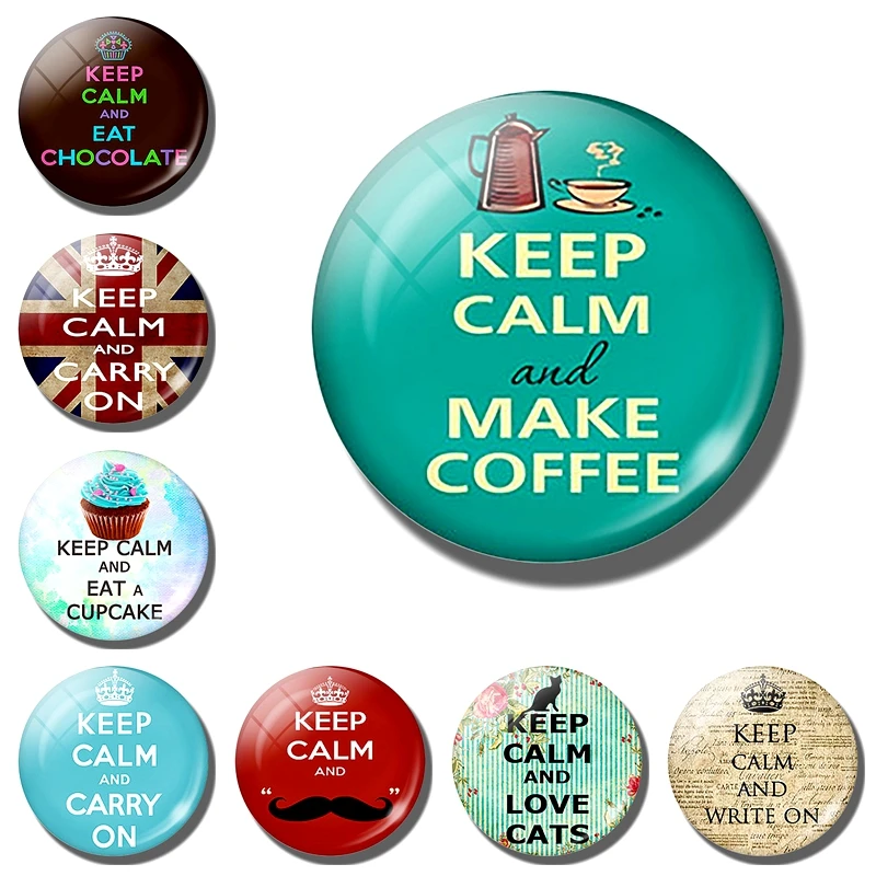 "Keep Calm" Quote Fridge Glass Refrigerator Stickers