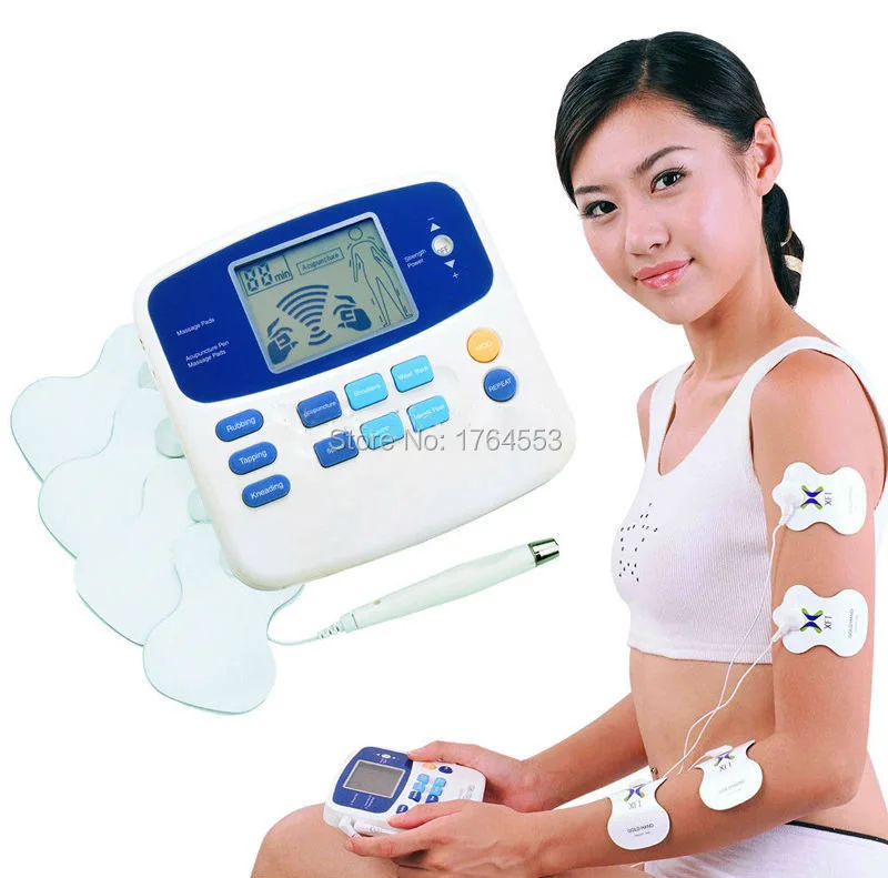 Dual Tens Machine Digital Massage XFT-320A +4 Pads+ Accupuncture Pen Low Frequency Therapeutic Stimulator Body Slimming Massager-7