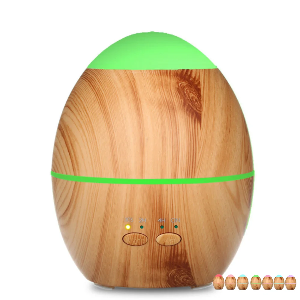 300ml 7 LED Essential Oil Diffuser Ultrasonic Air Humidifier Lamp Purifier with Wood Grain for Office Home | Бытовая техника