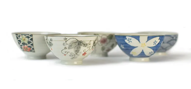1 шт. японская керамика чаша для риса суп посуда креативная ручная подглазурная роспись