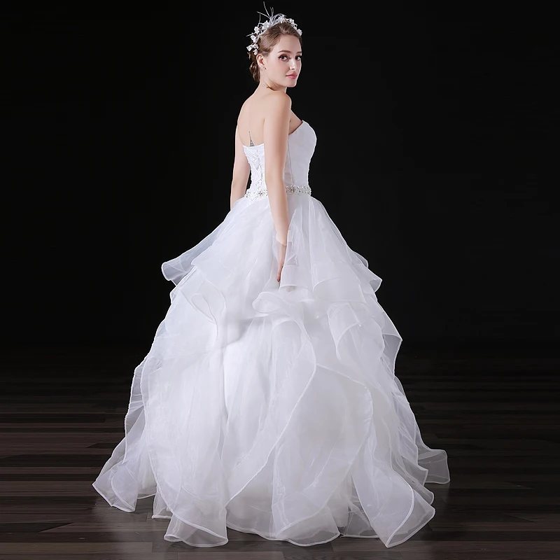 Robe De Mariage Милая Талия с Бисер линии Тюль Длинные элегантные Винтаж Свадебные платья для невесты для женщин Vestido Novia