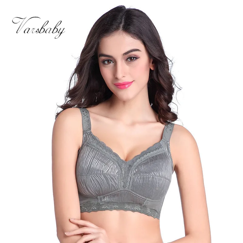 Sale Price Varsbaby new full cup wire free large size bra minimizer underwear thin cup solid