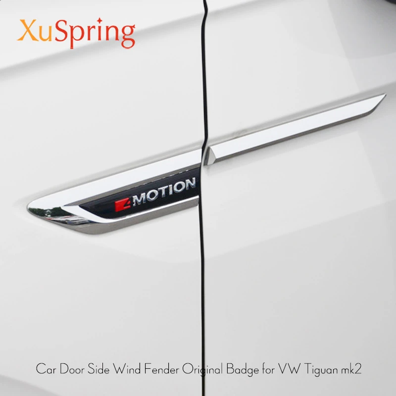 BTSDLXX Car Porta Laterale Wing Fender Emblema Distintivo Etichetta Trim per Volkswagen VW Tiguan MK2 2016 2017 2018 Door Side Badge Sticker Styling Accessories