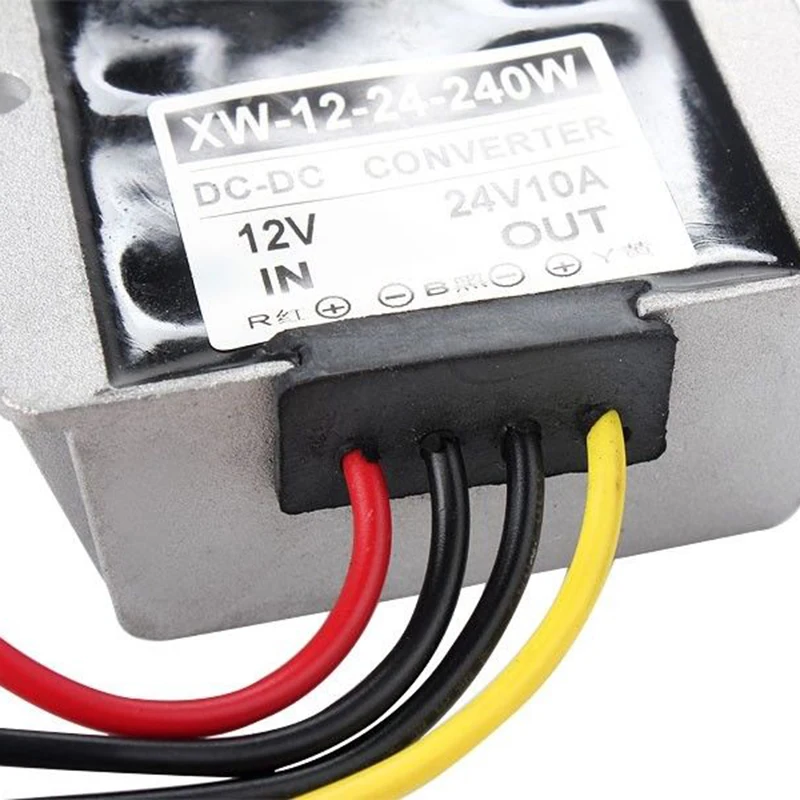 Водонепроницаемый 12 V-24 V DC-DC шаг вверх Питание конвертер 10A 240W